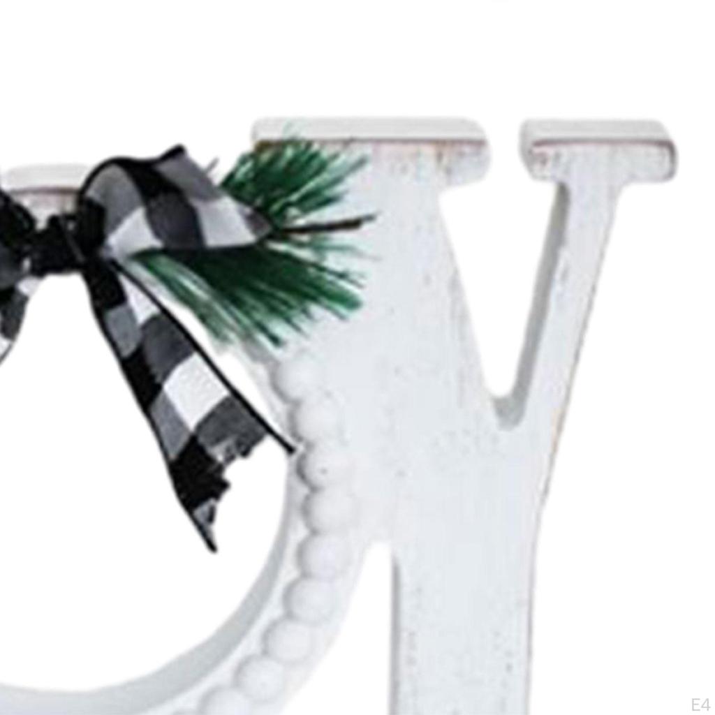 Christmas Table Decoration Xmas Party Decor Joy Word Statue Craft Holiday Prop Wedding