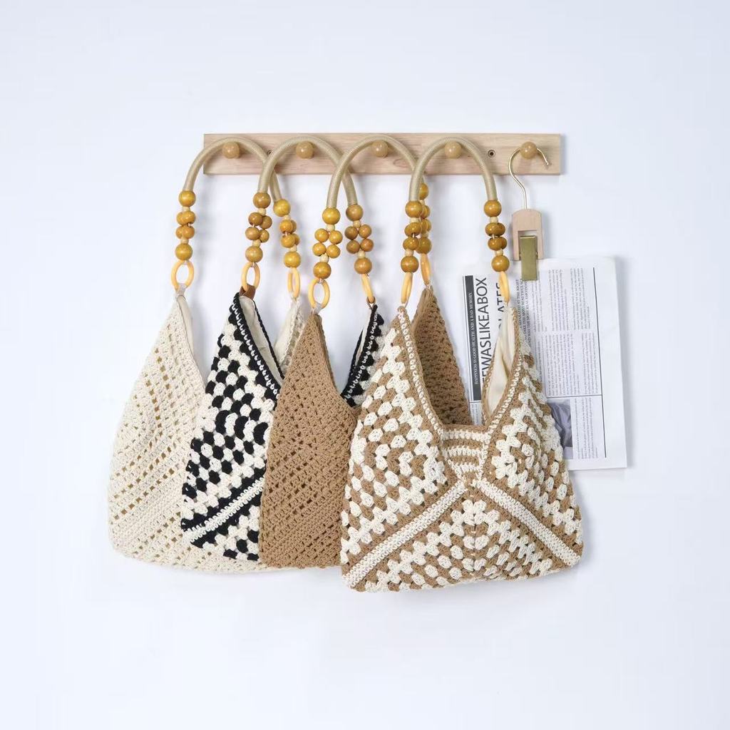 Woven Womens Tote Bag Summer Fashion Shoulder Casual Travel Organizer For Daily Use
