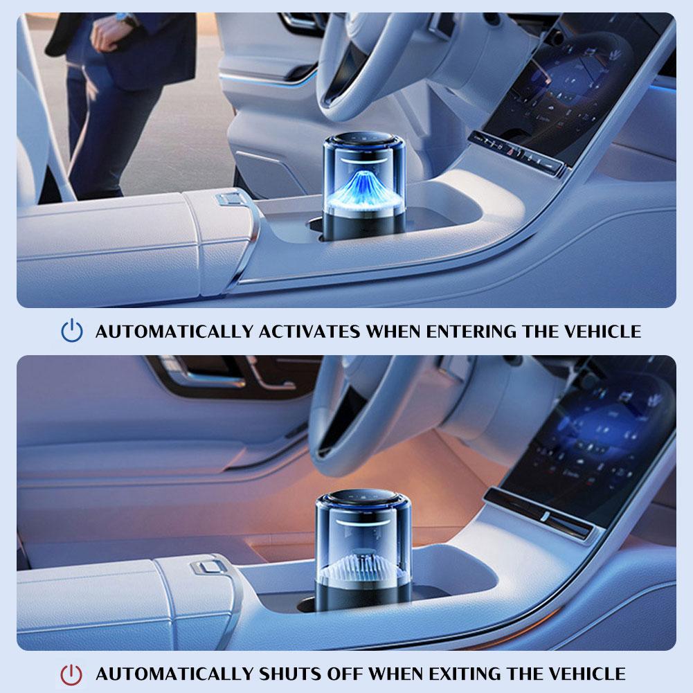 Auto Spray with Timer Ambient Atmosphere Light Smart Car Mist Diffuser Fragrance Machine USB Rechargeable Car Interior Decor