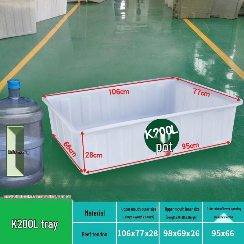 Tanque de Agua de Plástico Grueso Rectangular Grande para Piscicultura, Acuicultura y Almacenamiento