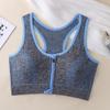 Reggiseno Sportivo Senza Ferretto con Zip Frontale Stile Gilet Sottile Push Up Sollevante