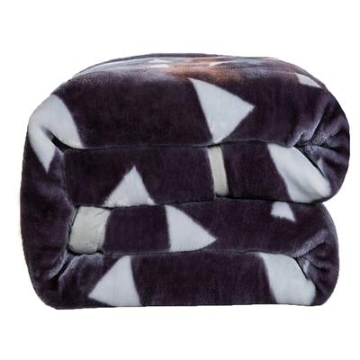 [w.guan] Single Thick Blanket with Collar, Fluffy, Warm, Anti-Static, Microfiber, Soft To the Touch, Washable (Gray 150)