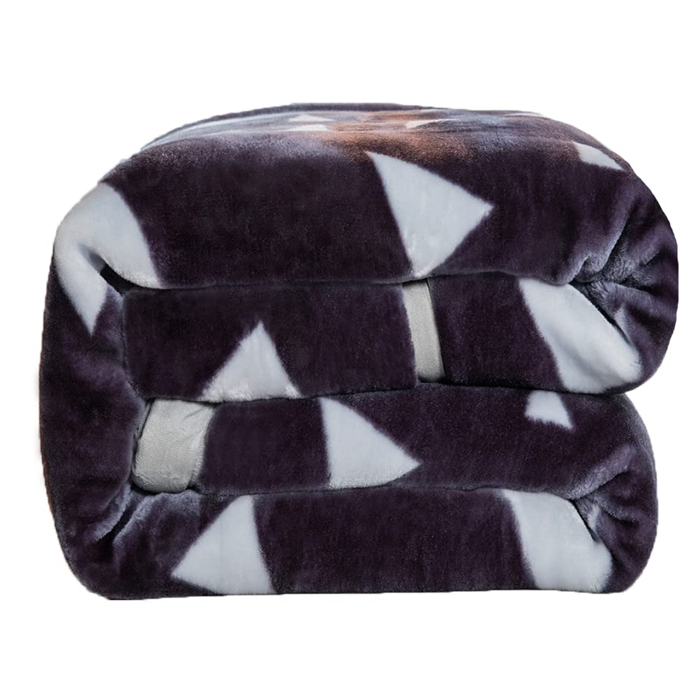 [w.guan] Single Thick Blanket with Collar, Fluffy, Warm, Anti-Static, Microfiber, Soft to the Touch, Washable (Gray 150)