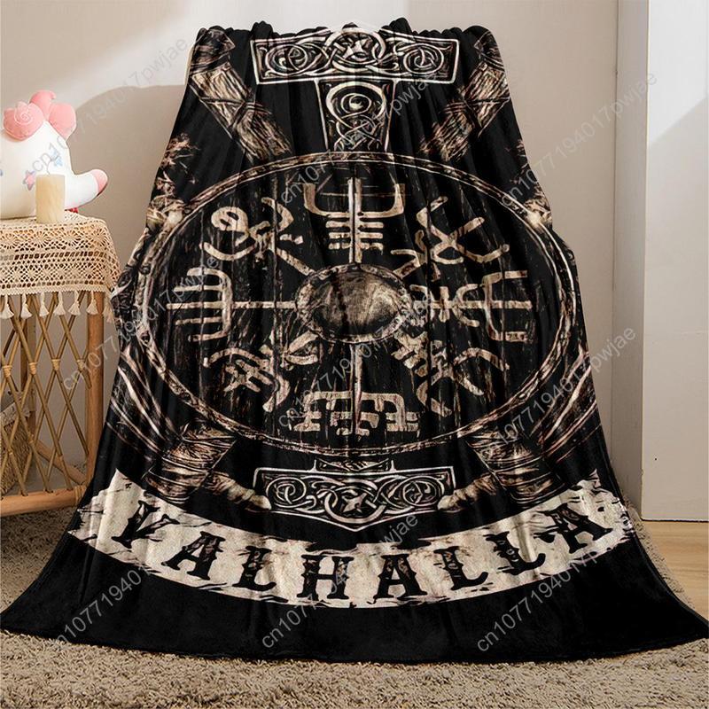 Viking Valhalla Pattern Blanket, Soft Warm ThrowBlanket Room Blanket WarmNap Blanket for Home Office Travel Cam Custom blankets