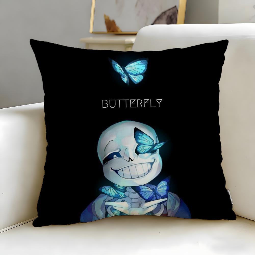 classic game Undertale Cushion Cover Soft  EasyWash Pillow Case  Versatile for Couch Bed Travel and Office