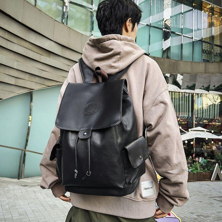 Schoolbag Backpack Men's Japanese ins Men's Trendy Brand Large Capacity Leisure Travel Bag Backpack Female College Student Trendy Cool School Bag