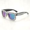 New European and American trend square glasses gold chain sunglasses pompous punk sunglasses party retro sunglasses