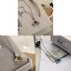 Modern Womens Titanium Steel Necklace With Saturn Charm And Microinlay For Daily Wear