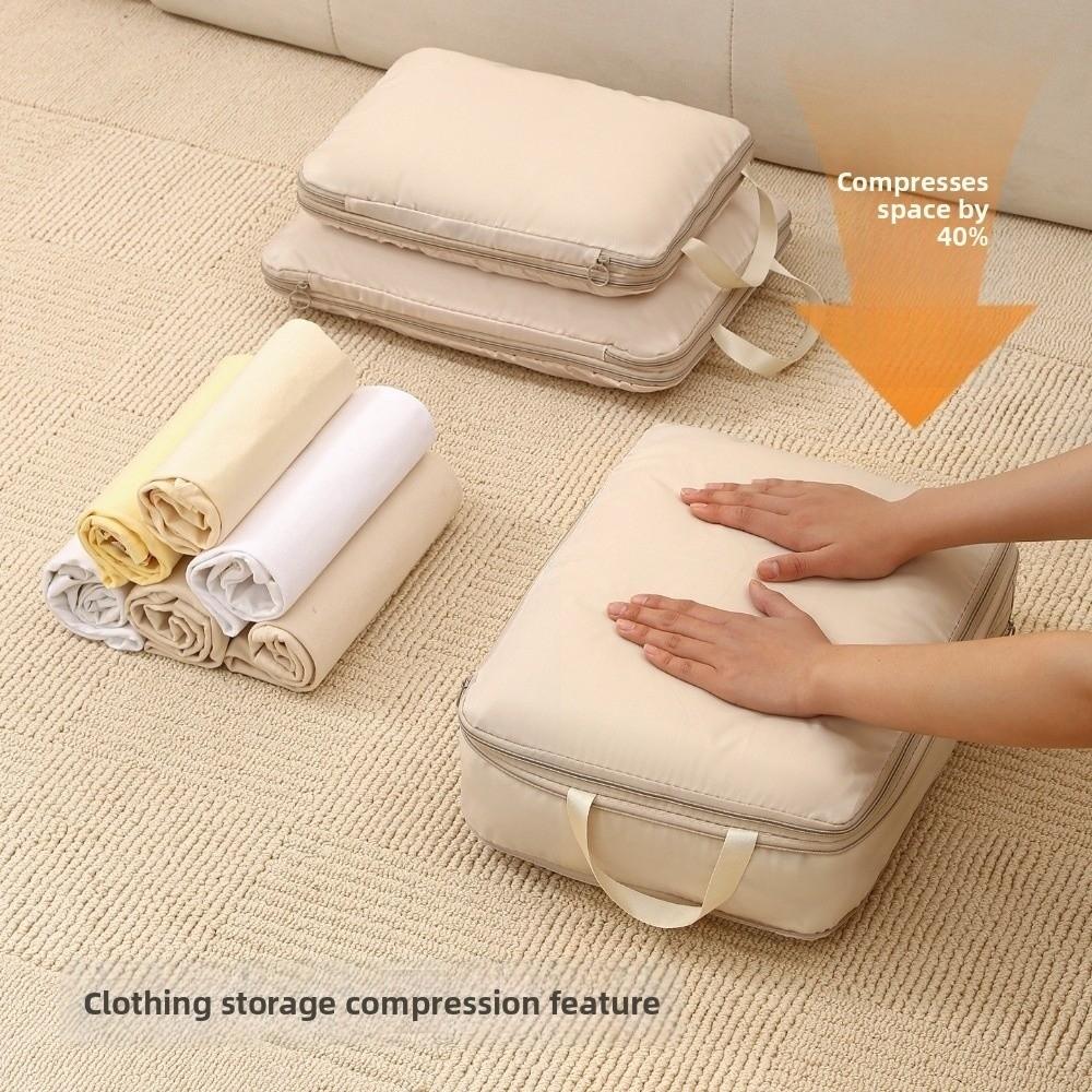 6Pcs/Set Large Capacity Luggage Compression Bag Washable Dampproof Travel Organizer Bags Folding Portable Packing Cubes Set
