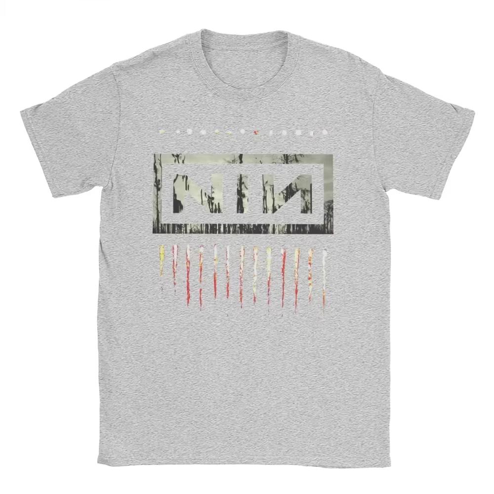 Negen inch nagels (NIN) Rock Band Kleding, Unisex Katoenen Bedruikt Los T-shirt, Neutraal Zomer Outfit T-shirt