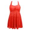 Plus Size Two Pieces Swimsuits Swimwear Women Soild Color Summer Bathing Suits Tankini Beachwear Bikini Swimdress