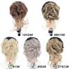 LUPU Synthetic Messy Curly Claw Clip In Hair Extension Chignon Donut Roller Hairpiece For Women Heat Resistant Fake Hair Bun