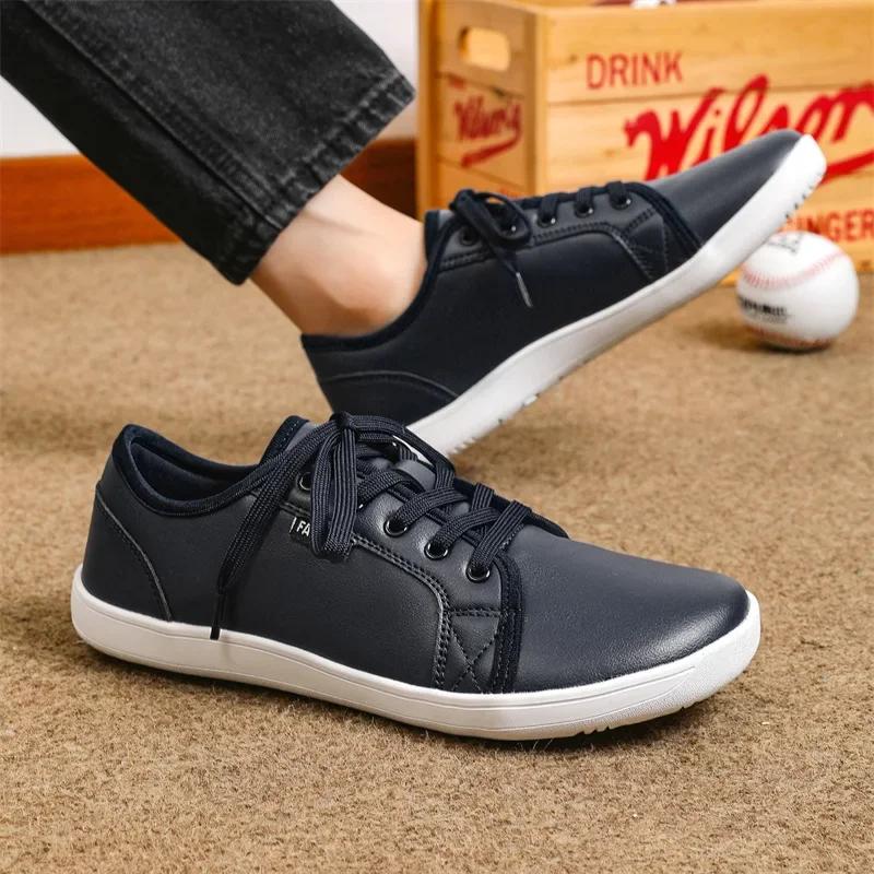 Men's Shoes 2025 New Wide Toe Barefoot Shoes Fashionable Plus Size Lightweight Casual Shoes Outdoor Breathable Soft Soled Shoes