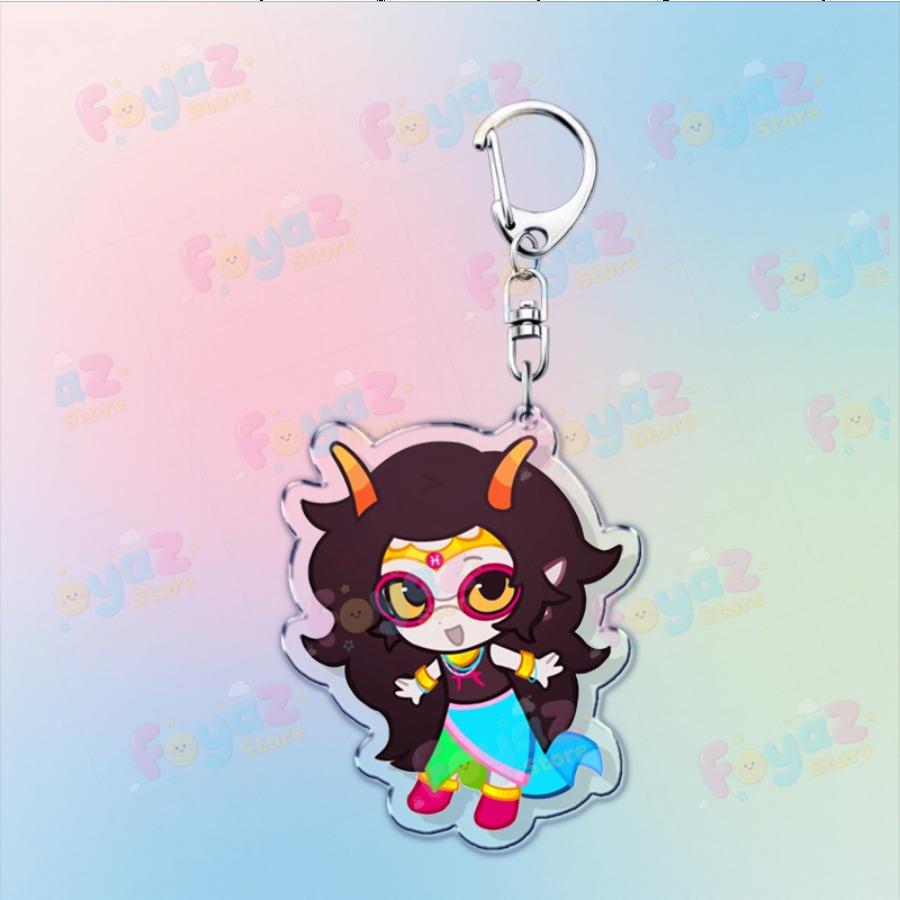 Cartoon Homestuck Keychain Accessories Bag Charms Dave Strider John Egbert Karkat Gamer Keyrings Jewelry Fans Freinds Gift