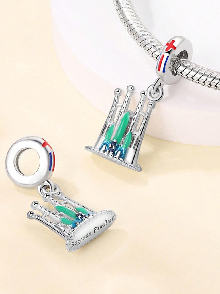 Charms Plata Travel Suitcaseair Balloon Bead Copper Plated Fit Charms Copper Original Bracelet For Jewelry Making Diy Charm