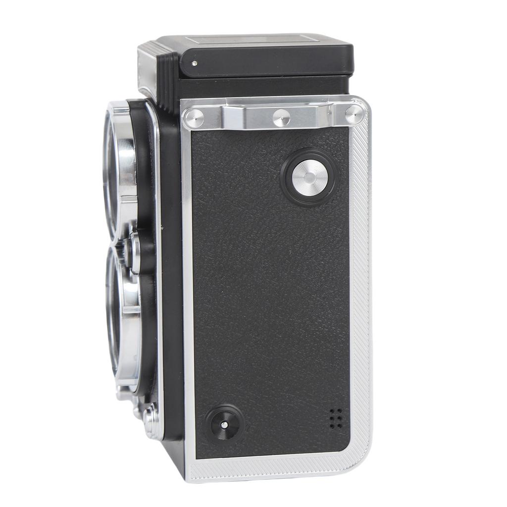 Vintage Miniature Digital Camera Portable TLR Style 1080P FHD Video 12MP Autofocus Video Vlogging Camera Black 128GB