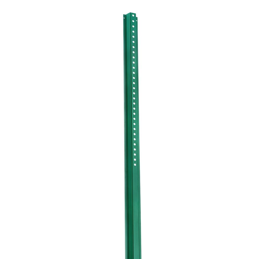 Cast Iron Sign Post 8ft Fixed U-Channel Heavy Duty Post Sign Holder Green