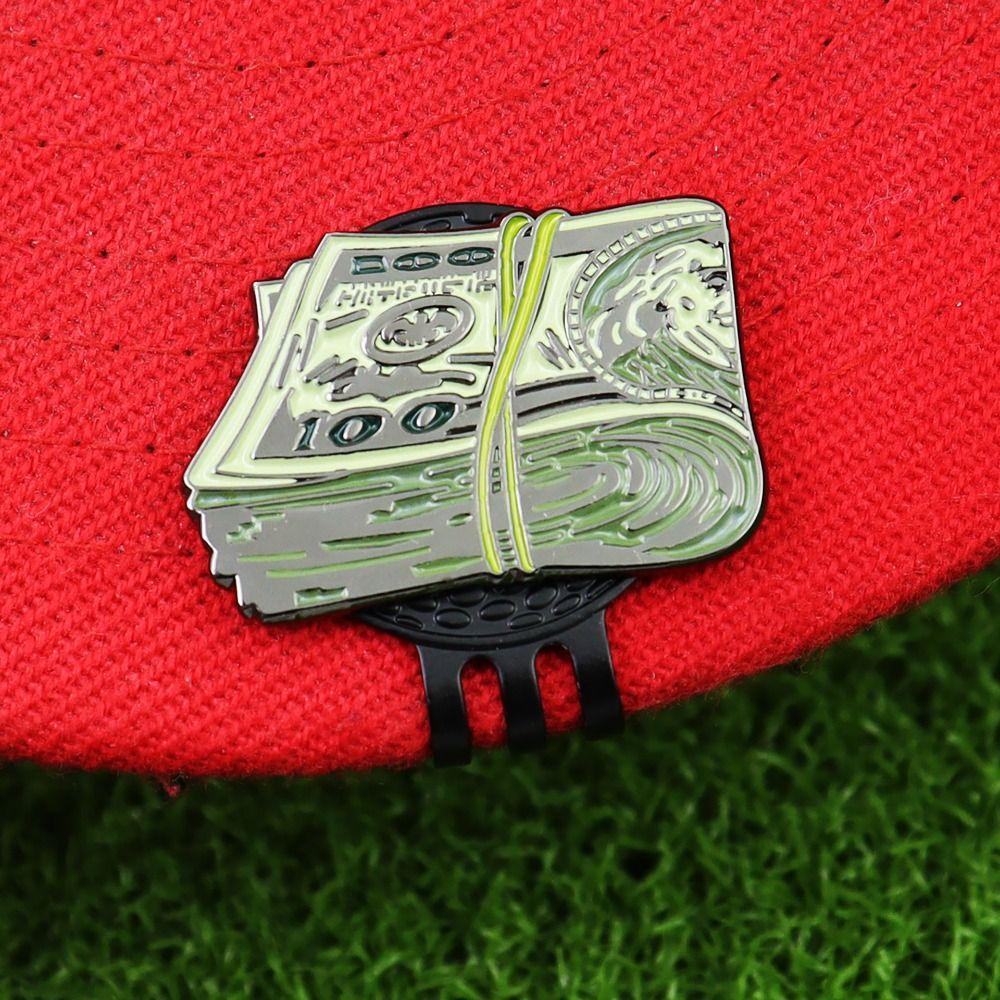 Magnetic Magnetic Hat Clip Kirsite US Dollar Golf Hat Clip Ball Marker Hat Clip Golf Bags Caps