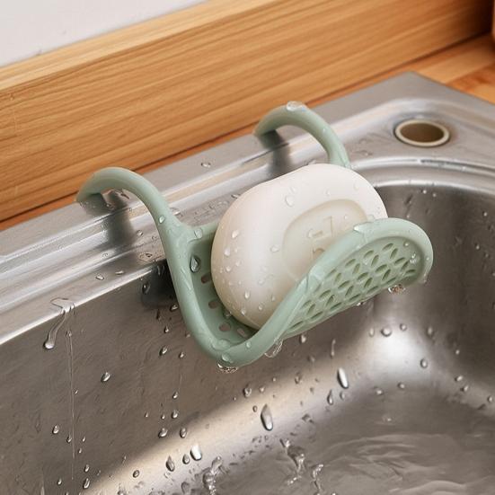 Soap Bar Holder Sink Hanging Sponge Holder, Foldable Rust Proof Storage Rack, Drain Shelf Space Saving Organizer for Sponges Scrub Brushes And Brush
