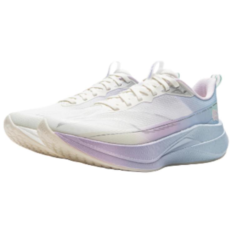 Li Ning Red Hare 9 PRO Tekstylne Odblaskowe Sprężyste Niskie Buty do Biegania Damskie Białe ARPW002-14