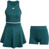 Einfarbiges Rundhals-Schmal geschnittenes kurzes Tennis-Set Damen-Sets Efeu-Grün JW2989