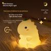 Dinosaur Silicone Night Light: Creative USB Rechargeable Tap Light for Kids' Bedside