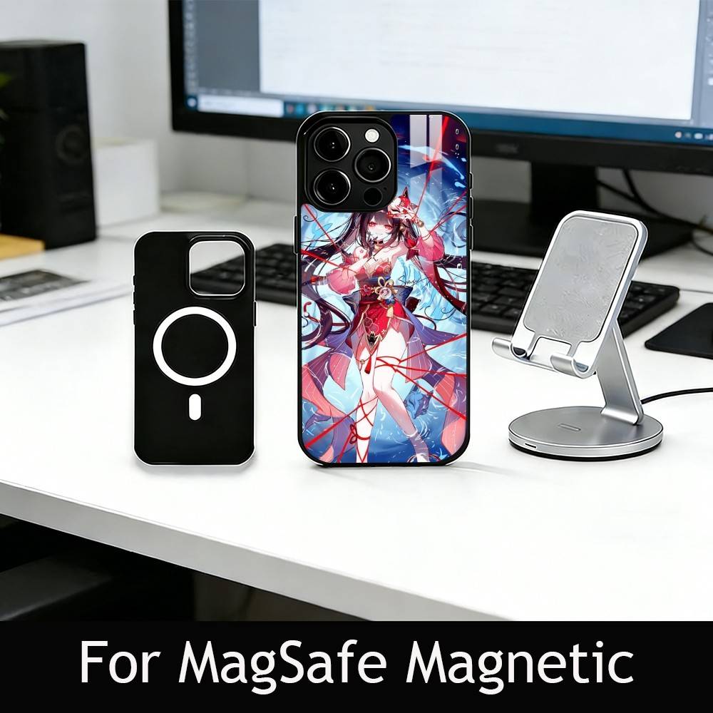 H-Honkai S-Star R-Rail Handyhülle Für iPhone17,16,15,14,13,12,11 Plus,Pro Magnetisch mit Magsafe Kabelloses Laden