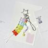 2PCS Colorful Bear Bead Keychain Multifuntional Key Pendant Bag Charm Colorful Key Jewelry Suitable for Travel and Party