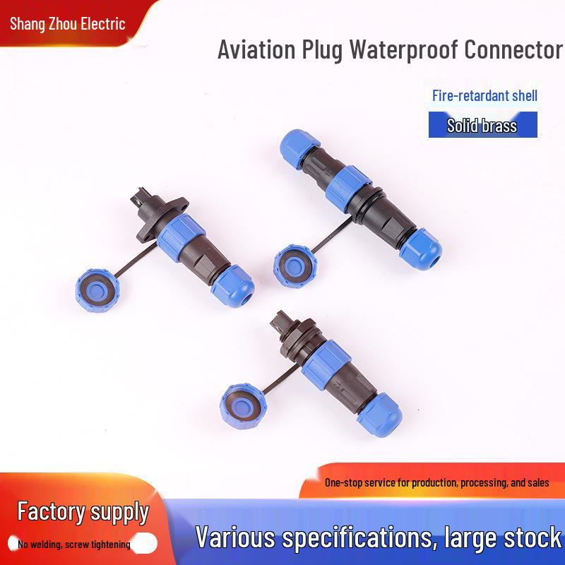 Industrial Aviation Plug & Socket: IP68 Waterproof Connector with Solderless, Solid Copper Pins