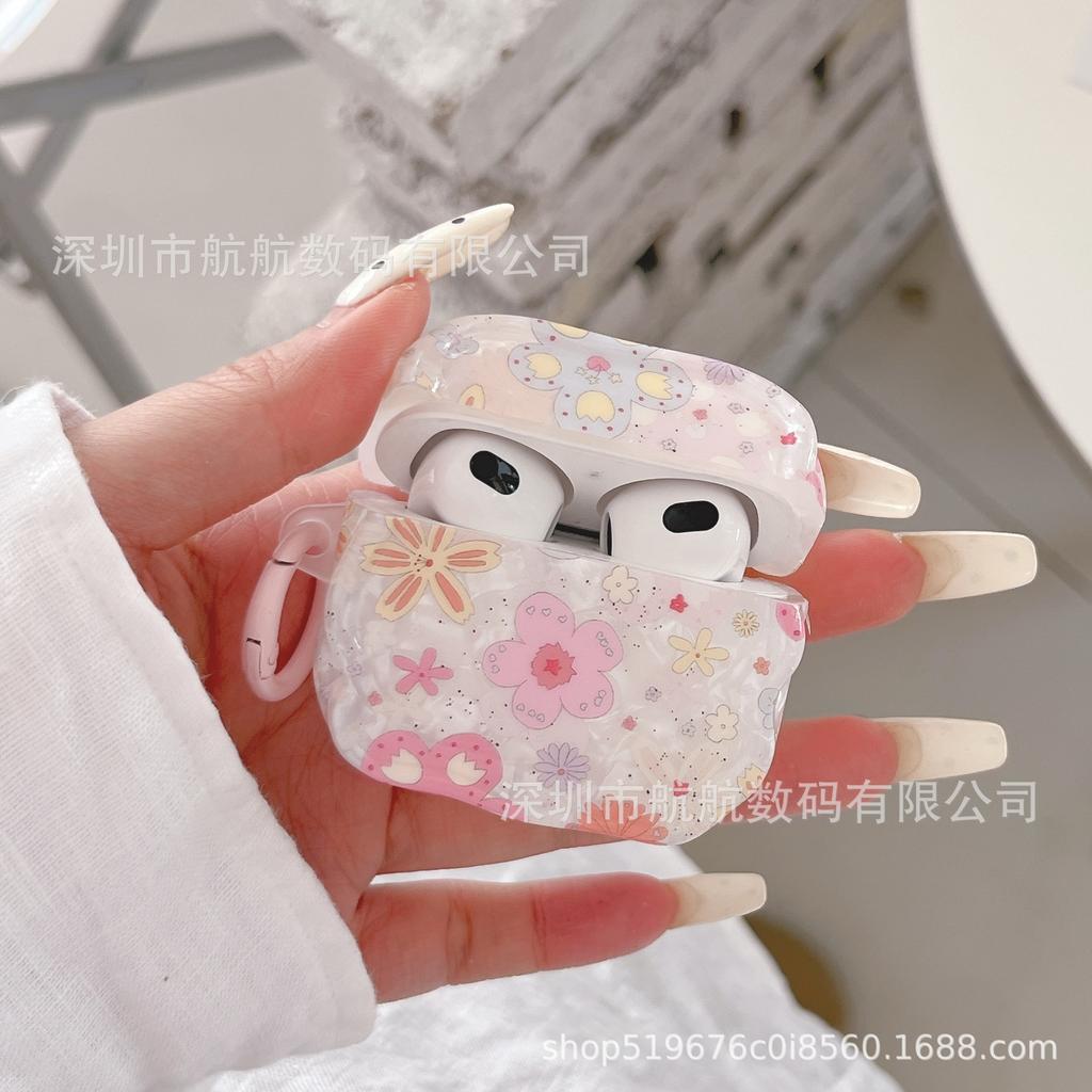ins small clear three-dimensional flower is suitable for AirPods1/1/1 Apple earphone case pro1 protective case 1/1 generation