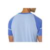 Asics Color Block Logo Print Crew Neck T-Shirt Men Tops Blue 2041A292-403