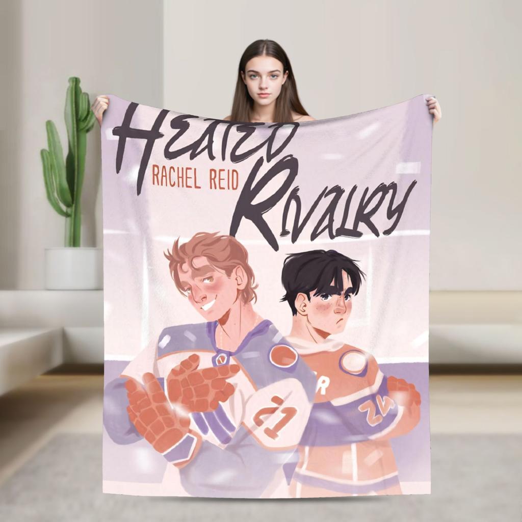 Heated Rivalry Film-Decken Warme Grafische Plüsch-Kuscheldecke für Sofa Sessel Flugzeug Reisen Flanell-Tagesdecke Bettbezug