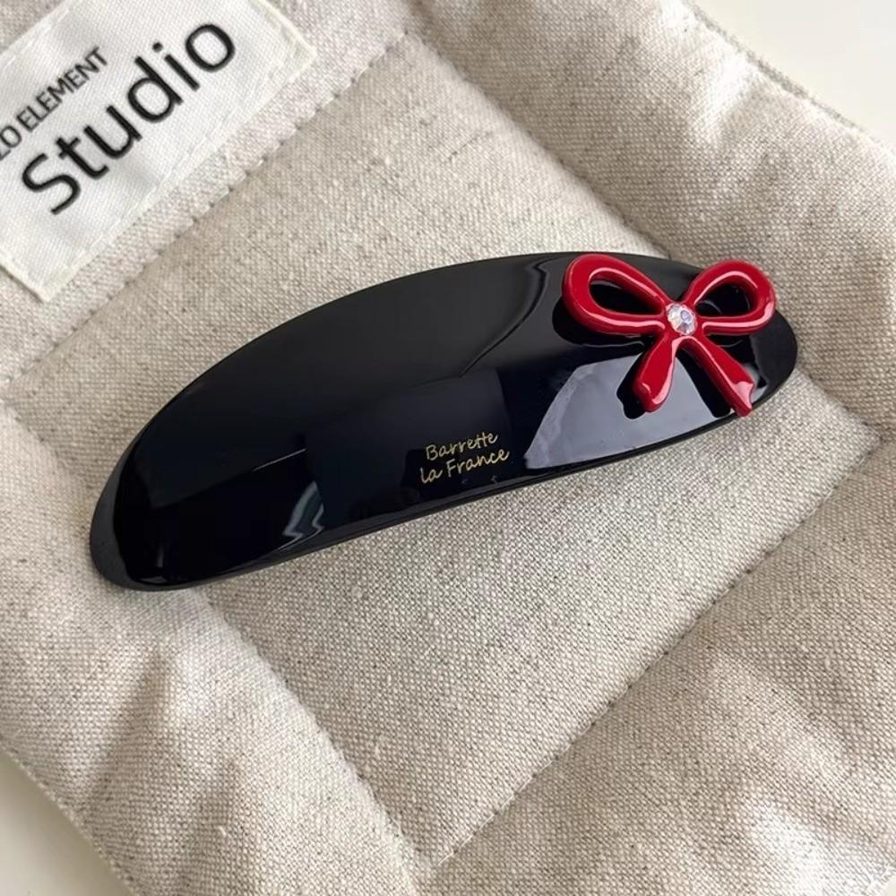 Vintage Spring Clip Hair Clips Acetate Barrettes Headdress Sweet Bow Hairpins  For Women Girls