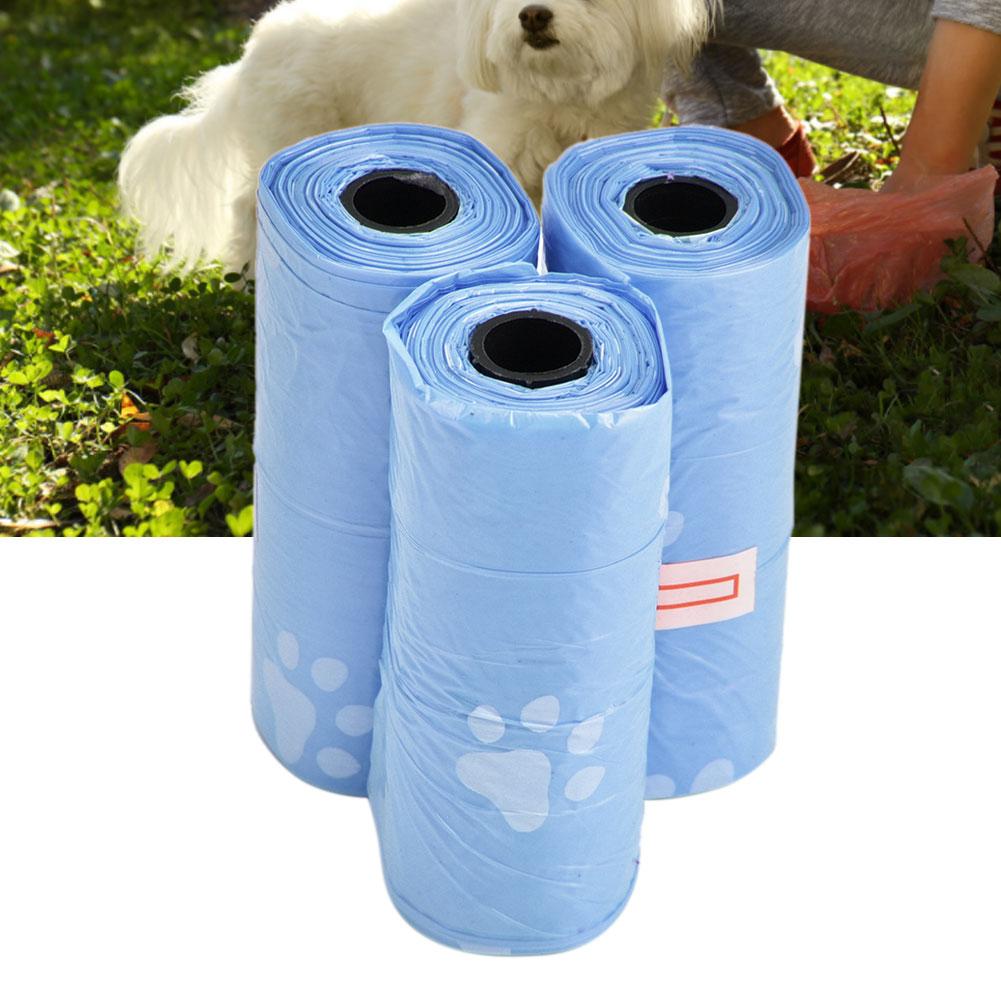 20 Rolls Garbage Clean Up Heart Bag Pet Dog Cat Waste Poop Pick Up Bag Black
