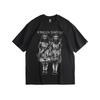 Damski gotycki T-shirt Przerażające Bliźniaczki Nadruk Czaszki Harajuku Nowość Odzież Topy Zmutowany Rockowy T-shirt Odzież Damska