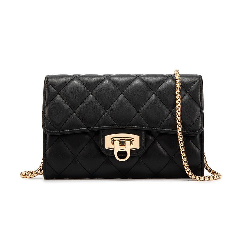 IELGY Diamond Chain All-Match Small Square Bag Fashion Shoulder Messenger Bag