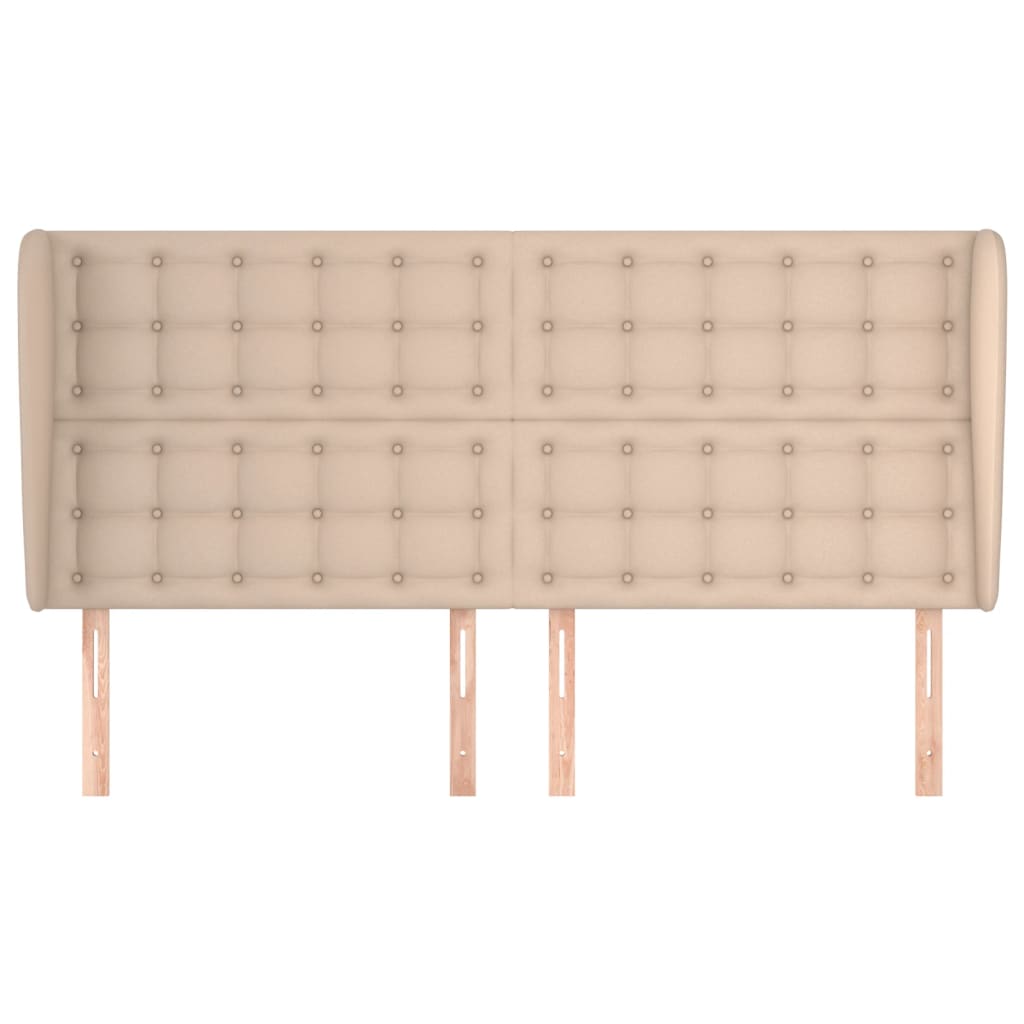Vidaxl Zagłówek Uszak, Cappuccino, 203X23X118/128 Cm, Sztuczna Skóra