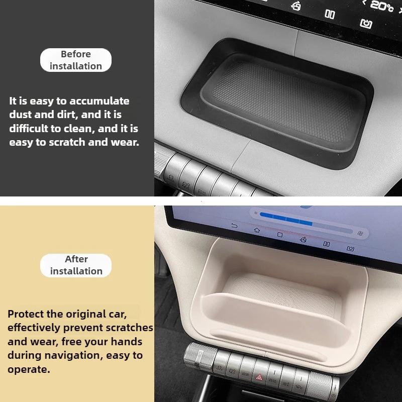 For BYD Dolphin Car Under The Screen Storage Box Waterproof Scratch-proof On the Armrest Box Special Car Interior Storage Box