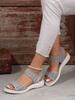 Casual Overfoot Fashion Sandals Women's New Sports One-line Fabric Flat Fish Mouth Shoes Are Comfortable and Versatile.