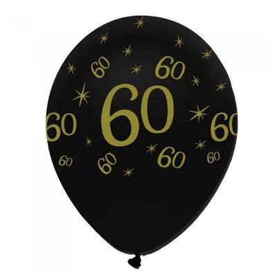 Creative Party Latex Pearlescent 60th Balloons (Pack of 50)