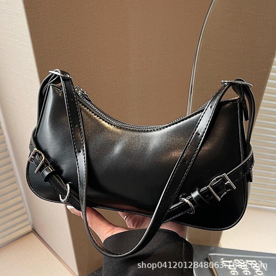 Fashion High Sense Simple Baguette Armpit Bag Versatile Commuter Bag Women's 2025 Spring New Messenger Small Square Bag