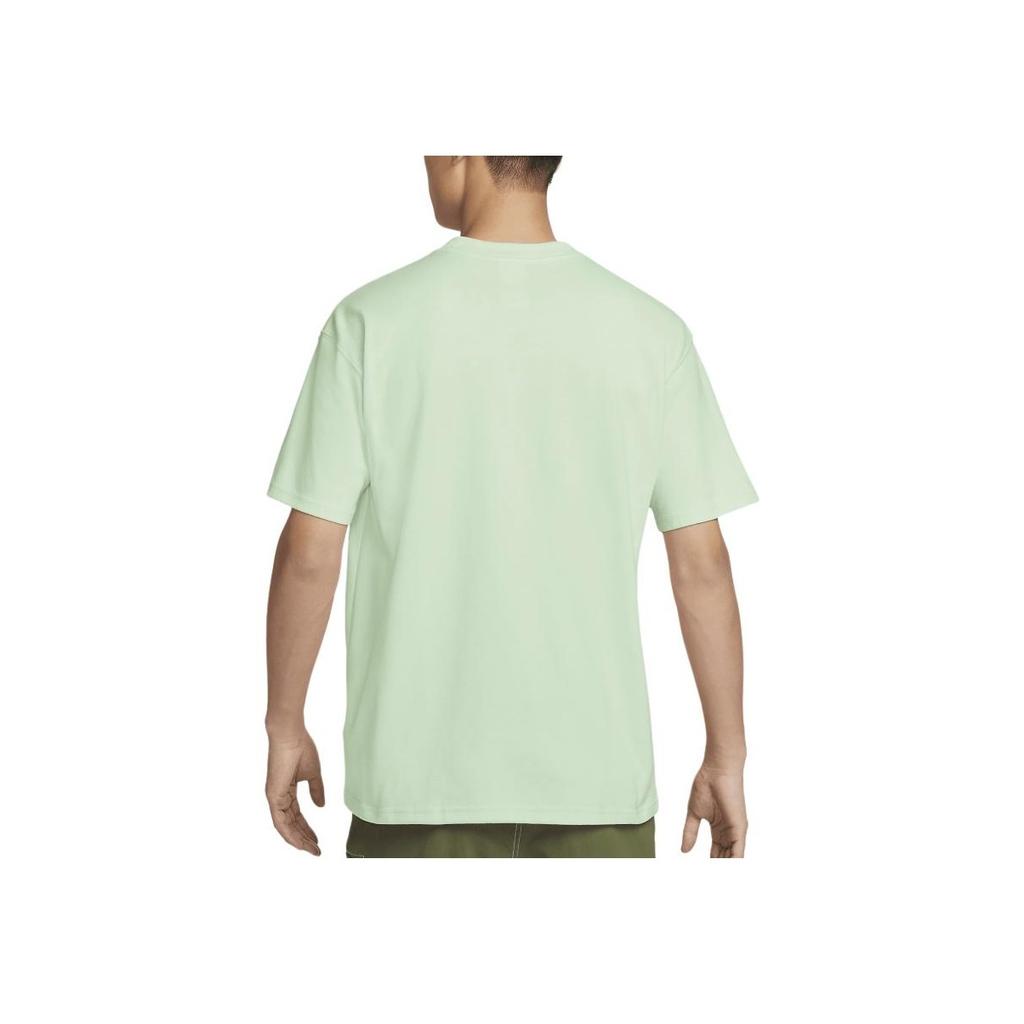 Nike Vintage American Logo Print Crew Neck T-Shirt Men Tops Green FQ3741-376