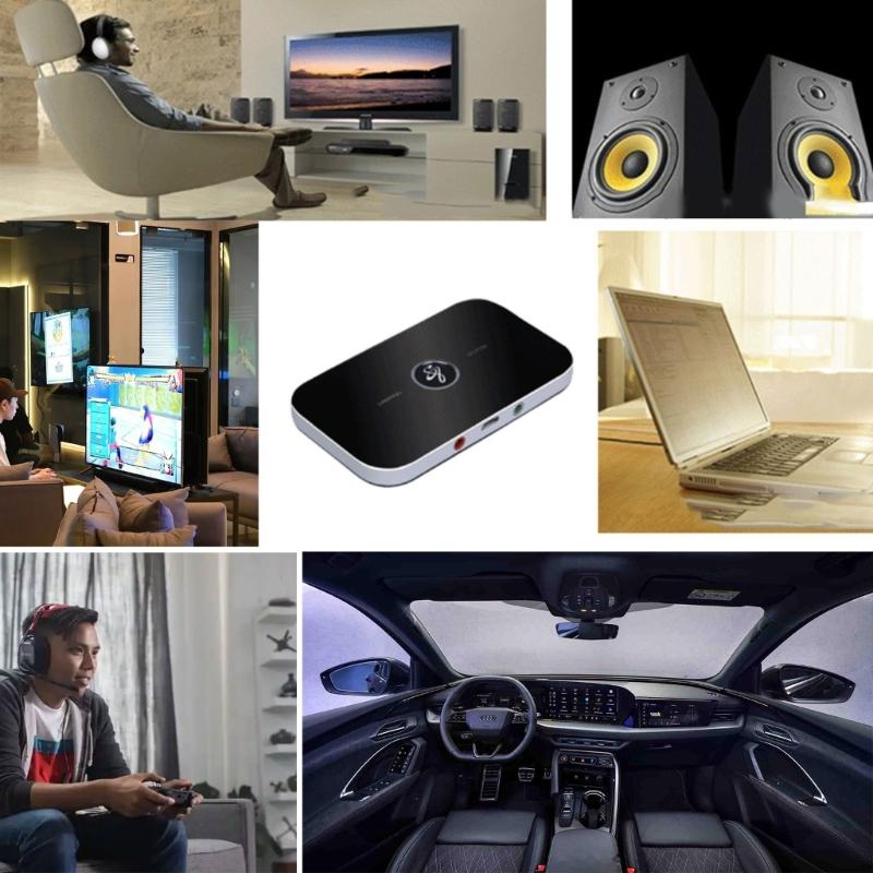 USB 3.5mm Wireless Auditory Adapter 2 in 1 Bluetooth-compatible Transmitter Receiver for Home Stereo Systems