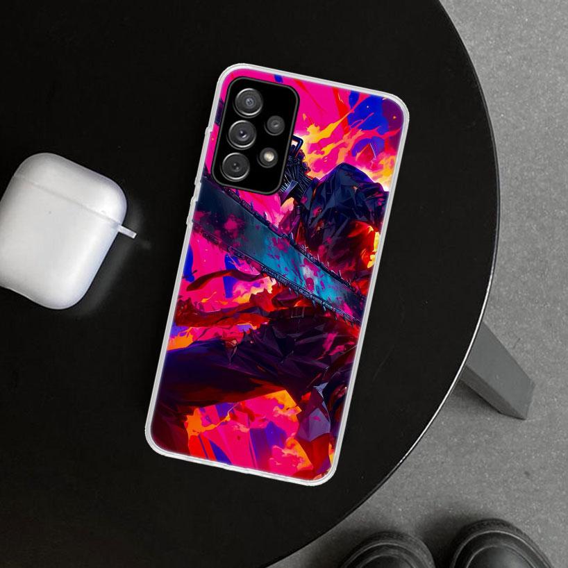 Chainsaw Mans Denji Phone Case Cover for Samsung Galaxy A12 A22 A32 A52 A72 A02S A51 A50S A31 A20S A10S Note 20 Ultra 10 Plus Ga