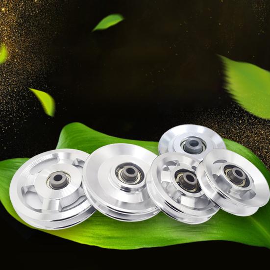Pulley Wheel Smooth Surface Easy to Replace Replacement Aluminium Alloy Bearing Pulley Wheel