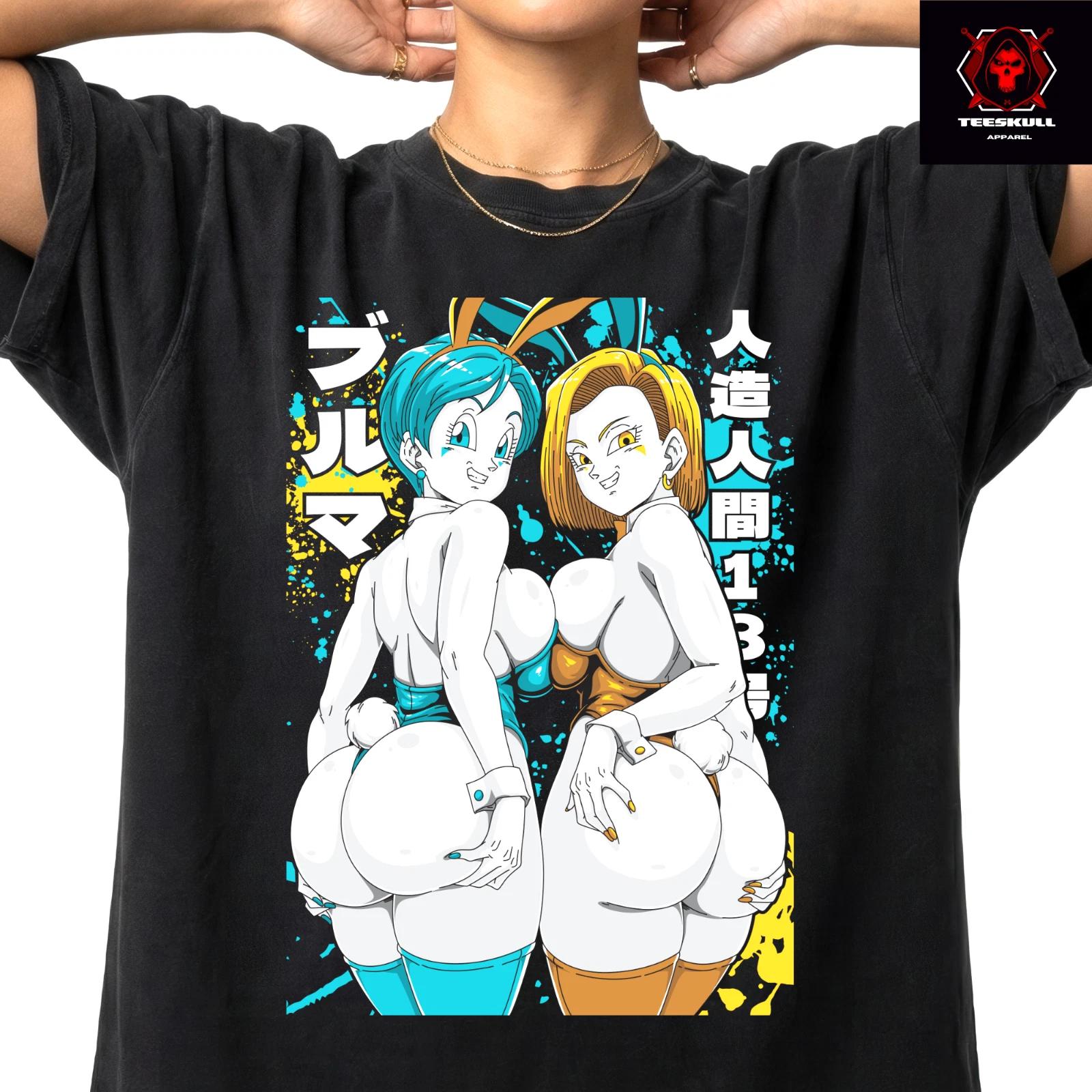 Bulma Android 18 Dragon Ball Anime Waifu Character Unisex Premium T-Shirt L
