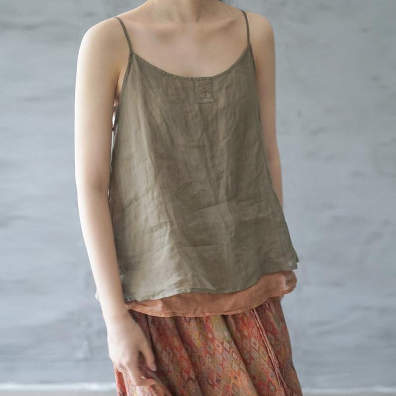 Женские винтажные майки Johnature с вышивкой в ​​стиле пэчворк — фото 9