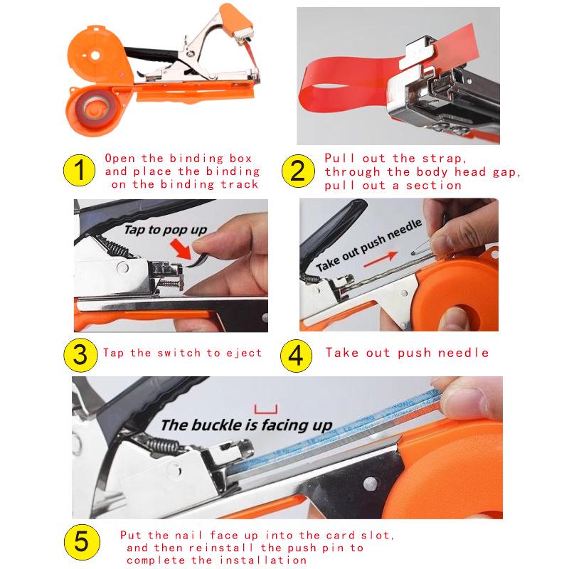 Portable Vine Tying Machine for Cucumber, Grape, Eggplant, and Tomato Plants