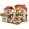 EPOCH Sylvanian Families Red Roof Large House Deluxe Set - Secret Attic Room - 22-RZ, 3+ Years