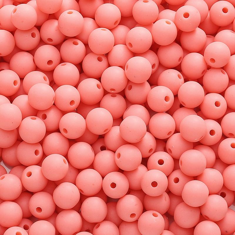 23-500Pcs Acrylic Beads Solid Colored Frosted Round Beads For DIY Bracelet Necklace Jewelry Making Accessories